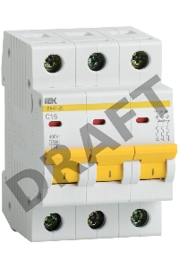 Авт. выкл. Iek MVA20-3-020-C  ВА47-29 3Р 20А 4,5кА х-ка С ИЭК