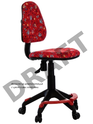 Кресло детское Бюрократ KD-4-F/ANCHOR-RD красный якоря колеса красный
