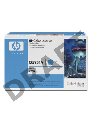 Тонер-картридж HP Q5951A голубой для Color LaserJet 4700 10000стр.