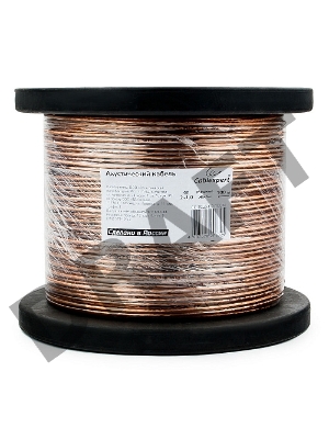 Акустический кабель Cablexpert CC-TC2x1,0-100M, прозрачный, 100 м, на катушке