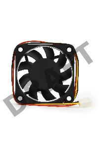 Вентилятор для корпуса Gembird, 60x60x15, втулка, 3 pin, провод 25 см