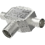 Адаптер антенный Hama H-205236 Coax (f)/2xCoax (f) серебристый (00205236)