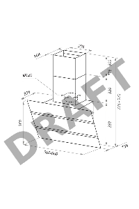 Вытяжка каминная Maunfeld BRIDGE 60 черный управление: кнопочное (1 мотор)