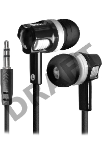 Наушники Defender Наушники вставки Basic 609 черный + белый 63609