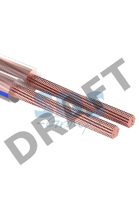 Кабель акустический REXANT 2х0,75 мм², прозрачный BLUELINE, мини-бухта 20 м