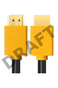 Кабель GCR 1.5m HDMI версия 1.4, черный, желтые коннекторы, OD7.3mm, 30/30 AWG, позолоченные контакты, Ethernet 10.2 Гбит/с, 3D, 4K GCR-HM440-1.5m, экран