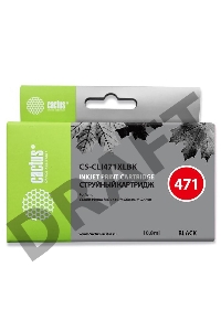 Картридж струйный Cactus CS-CLI471XLBK фото черный для Canon MG5740/MG6840/MG7740