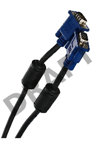 Кабель монитор-SVGA card (15M-15M) 10м 2 фильтра VCOM <VVG6448-10M>