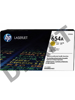 Тонер Картридж HP 654A CF332A желтый для HP CLJ Ent M651n/M651dn/M651xh/M680dn/M680f (15000стр.)