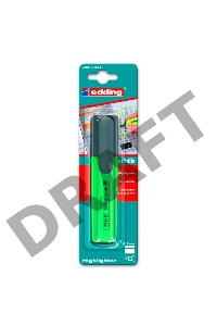 Маркер текстовый Edding E345/1 скошенный пиш. наконечник 2-5мм зеленый блистер 1шт