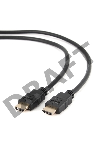 Кабель Кабель HDMI Gembird, 1.8м, v1.4, 19M/19M, черный, позол.разъемы, экран, пакет CC-HDMI4-6     