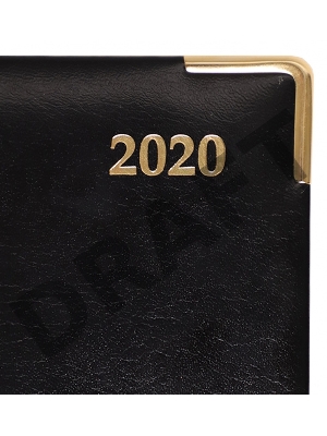 Ежедневник Letts LEXICON A5 недатир. искусст. кожа белые страницы позолоч. срез метал. уголки черный