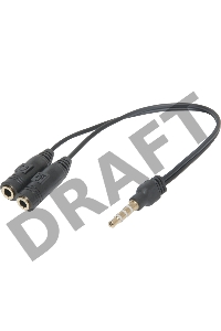 Переходник Defender Headset Jack 2*3.5jack—3.5 4pin jack 0,15м