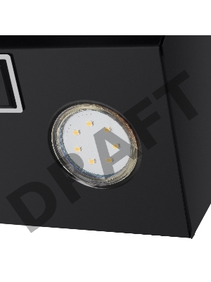 Вытяжка каминная Maunfeld BRIDGE 60 черный управление: кнопочное (1 мотор)