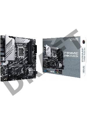 Материнская плата ASUS PRIME Z790M-PLUS D4, LGA1700, Z790, 4*DDR4, HDMI+DVI+DP, CrossFireX, SATA3 + RAID, Audio, Gb LAN, USB 3.2, USB 2.0, COM*1 header (w/o cable), mATX ; 90MB1D20-M0EAY0