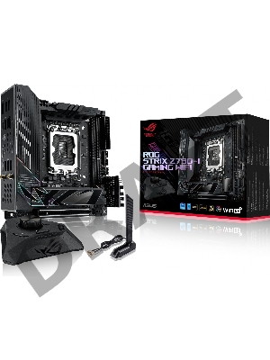 Материнская плата Asus ROG STRIX Z790-I GAMING WIFI Soc-1700 Intel Z790 2xDDR5 mini-ITX AC`97 8ch(7.1) 2.5Gg RAID+HDMI
