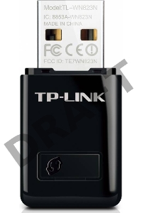 Сетевой адаптер TP-Link SOHO TL-WN823N Беспроводной USB мини адаптер 300Мбит/с стандарта N c кнопкой QSS(Realtec)