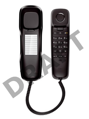 Телефон Siemens/Gigaset DA210 (IM) Black. Телефон проводной (черный)