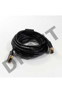Кабель DVI 5м VCOM Кабель DVI-DVI Dual Link (25M-25M), 5m, 2 фильтра, VDV6300-5M