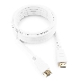 Кабель HDMI Gembird/Cablexpert , 3м, v1.4, 19M/19M, белый, позол.разъемы, экран, пакет(CC-HDMI4-W-10)