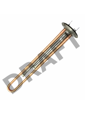 Нагревательный элемент для бойлера, ТЭН, RF64 - 1300 Вт, фланец М4, 64 мм