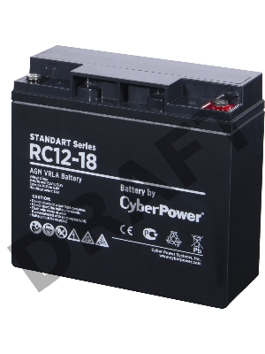 Батарея SS CyberPower RC 12-18 / 12 В 18 Ач Battery CyberPower Standart series RC 12-18 / 12V 18 Ah