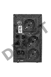 Источник бесперебойного питания CROWN ИБП CMU-SP650EURO {650VA, металл, 1x12V/7AH, розетки 2*EURO+1*IEC bybass} CM000001490