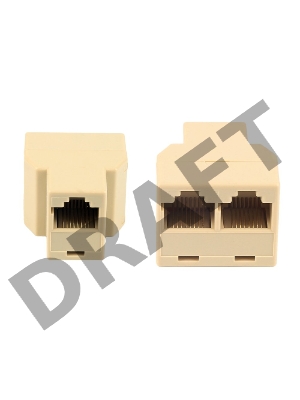 Разветвитель US-09A RJ45 8P8C (розетка) -> 2x8P8C (розетки)