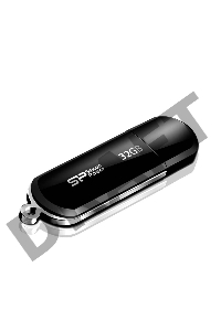 Флеш Диск Silicon Power 64Gb LuxMini 322 SP064GBUF2322V1K USB2.0 черный