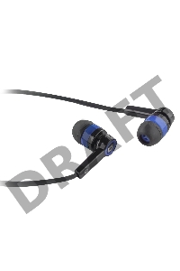 Гарнитура Defender Pulse-420 Black/blue 4-пин 3,5 мм jack, кабель-1,2м