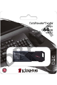 Флеш Диск Kingston 64Gb DataTraveler Exodia Onyx DTXON/64GB USB3.2 черный