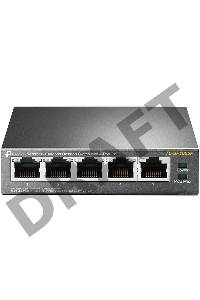 Коммутатор TP-Link SMB TL-SF1005P 5-портовый 10/100 Мбит/с настольный коммутатор с 4 портами PoE 