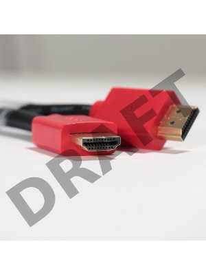 Кабель GCR 1.5m HDMI версия 1.4, черный, красные коннекторы, OD7.3mm, 30/30 AWG, позолоченные контакты, Ethernet 10.2 Гбит/с, 3D, 4K GCR-HM450-1.5m, экран