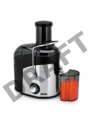 Соковыжималка BBK JC080-H03 800Вт, 2 скорости, резервуар для сока: 0.75 л, плавный запуск двигателя, черный/металлик