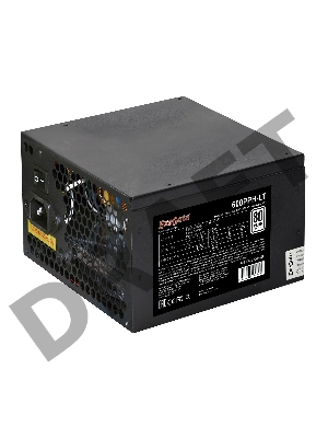 Блок питания 600W ExeGate 600PPH-LT, RTL, 80+, ATX, black, APFC, 12cm, 24p, (4+4)p, 5*SATA, 3*IDE