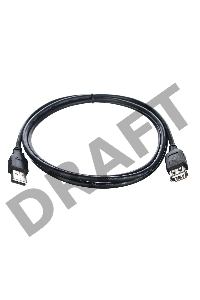 Кабель удлинительный TELECOM USB2.0 <Am-->Af> 1,5 м черный <TUS6990-1.5M>