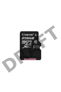 Флеш карта microSDHC 256GB microSDXC Class10 Kingston <SDCS2/256GBSP> UHS-I Canvas Select up to 100MB/s без адапт
