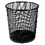 Корзина для бумаг Deli E9190 круглая 12л. мет.сетка черный