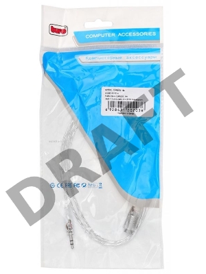 Кабель-удлинитель аудио Buro Jack/Plug 3.5mm (f) 1м. прозрачный (CAB025-1M)