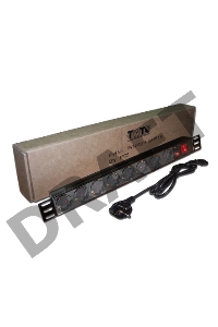 Блок распределения питания Lanmaster TWT-PDU19-10A8P-3.0 гор.размещ. 8xSchuko базовые 10A Schuko 3м