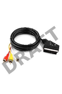 Кабель Кабель аудио/видео  Gembird 1 x RCA x 3 (male) / 1 x SCART (male), 1.8 м CCV-519