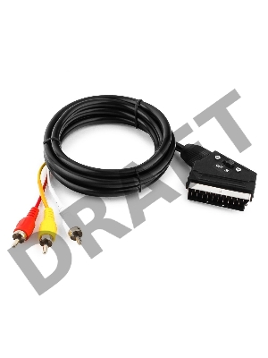Кабель Кабель аудио/видео  Gembird 1 x RCA x 3 (male) / 1 x SCART (male), 1.8 м CCV-519