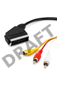 Кабель Кабель аудио/видео  Gembird 1 x RCA x 3 (male) / 1 x SCART (male), 1.8 м CCV-519