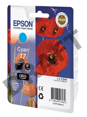 Картридж струйный Epson C13T17024A10 голубой для Epson XP33/203/303 (150стр.)