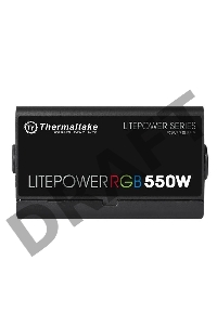Блок питания Thermaltake Litepower RGB 550W (PS-LTP-0550NHSANE-1) v2.3, A.PFC, 80 Plus , Fan 12 cm, Retail