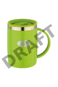 Термокружка Биосталь NE-500  с крышкой, цветной пластик, прямая 0.50 л.     