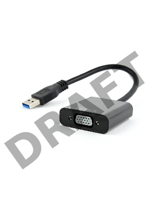 Видеоадаптер (конвертер) USB 3.0 --> VGA Cablexpert AB-U3M-VGAF-01, черный