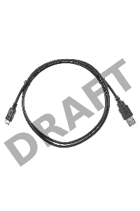 Кабель USB 2.0 A-->mini-B 5P (1м) черный TELECOM/VCOM <TC6911BK-1.0M>