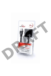 Видеоадаптер (конвертер) USB 3.0 --> VGA Cablexpert AB-U3M-VGAF-01, черный