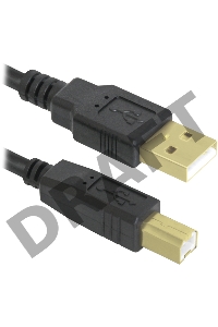 Кабель Defender USB04-10 PRO Кабель USB 2.0  для соед. 3.0м AM/BM , зол.конт, 2фер.фил.  (87431)